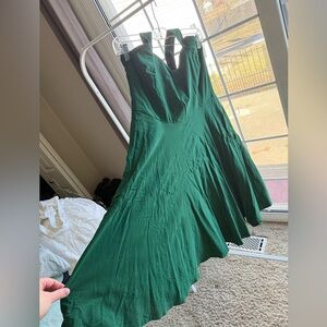 Unique vintage 1950s (inspired) Emerald Rita flare dress